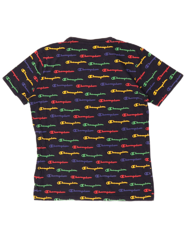 Champion Boys Graphic T-Shirt Top 13-14 Years XL Navy Blue Cotton