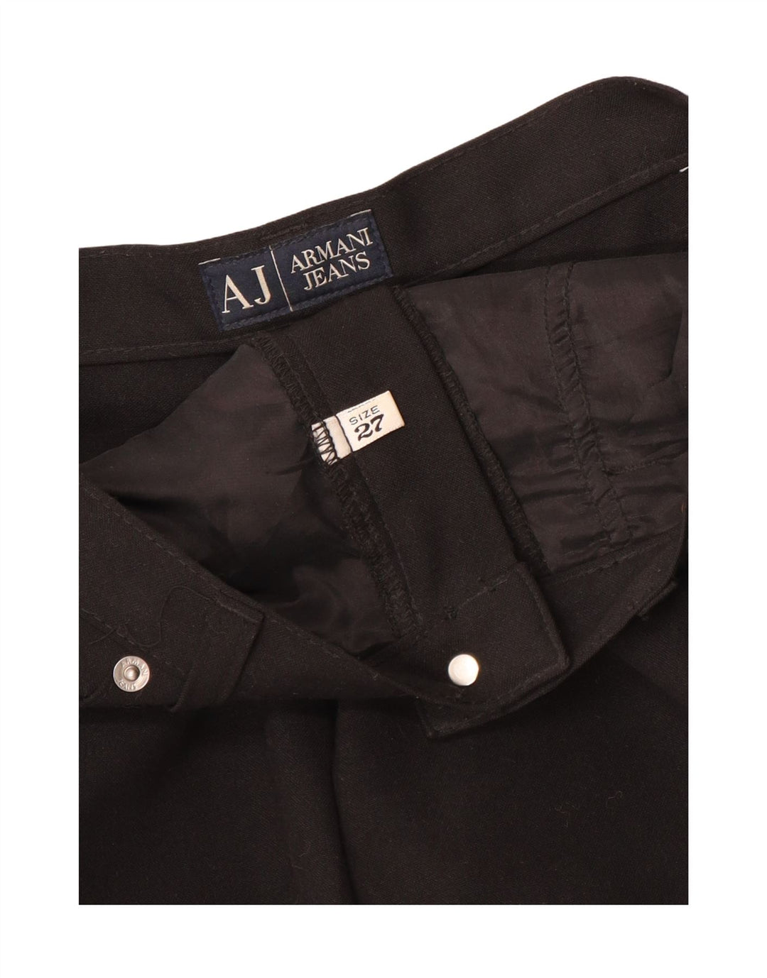Armani Womens Straight Casual Trousers W27 L27 Black