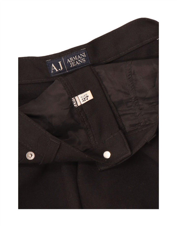 Armani Womens Straight Casual Trousers W27 L27 Black