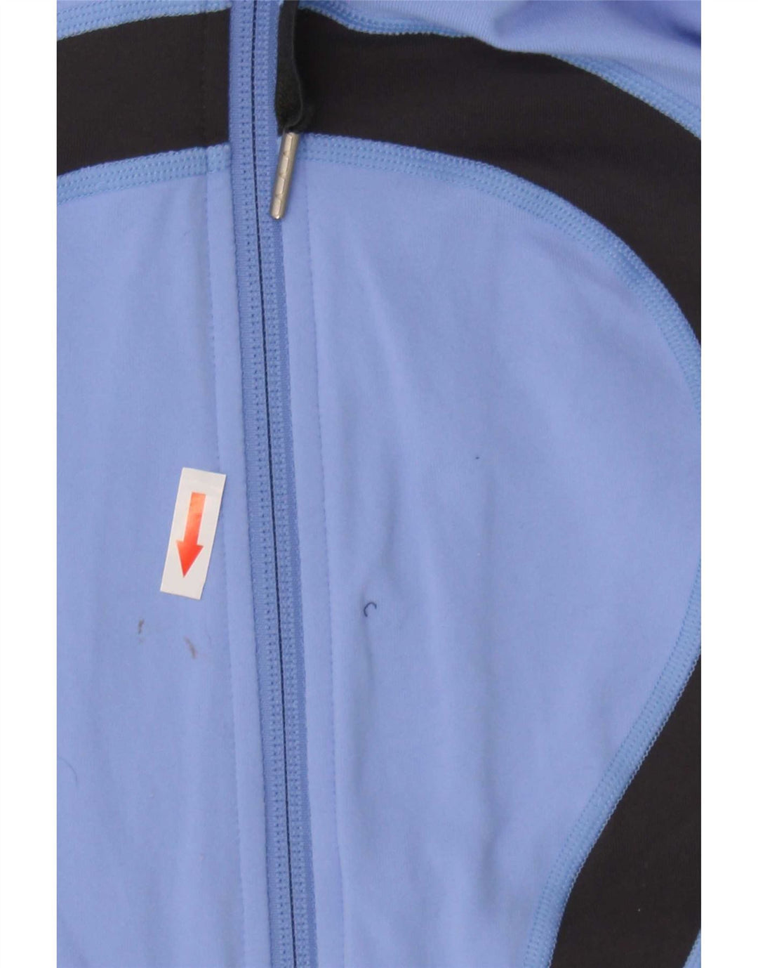 Lululemon Womens Graphic Zip Hoodie Sweater US 8 Medium Blue Nylon