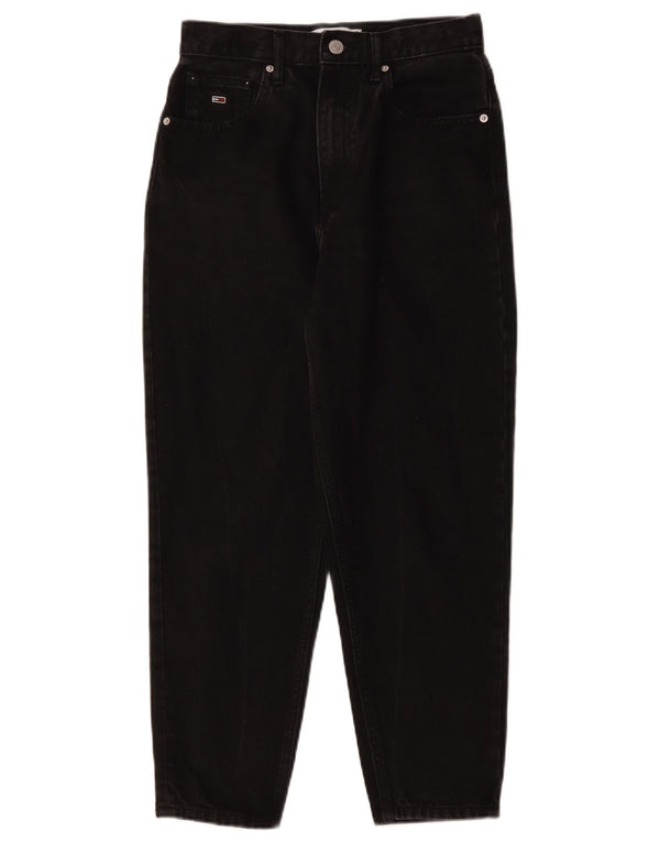 Tommy Hilfiger Womens Tapered Jeans W27 L25 Black Cotton