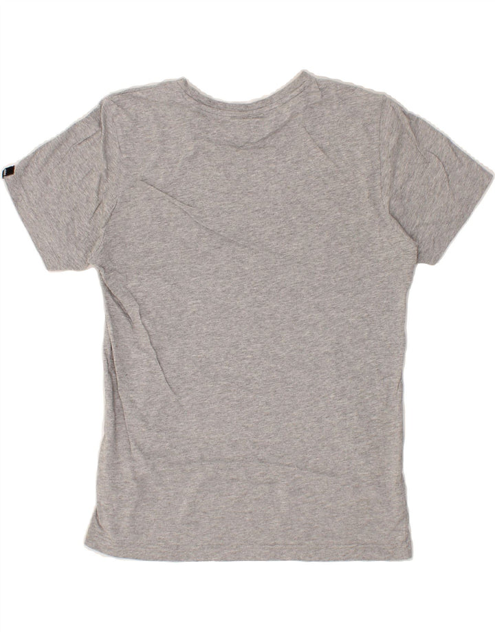 ADIDAS Womens Oversized Graphic T-Shirt Top UK 10 Small Grey Flecked Vintage Adidas and Second-Hand Adidas from Messina Hembry 