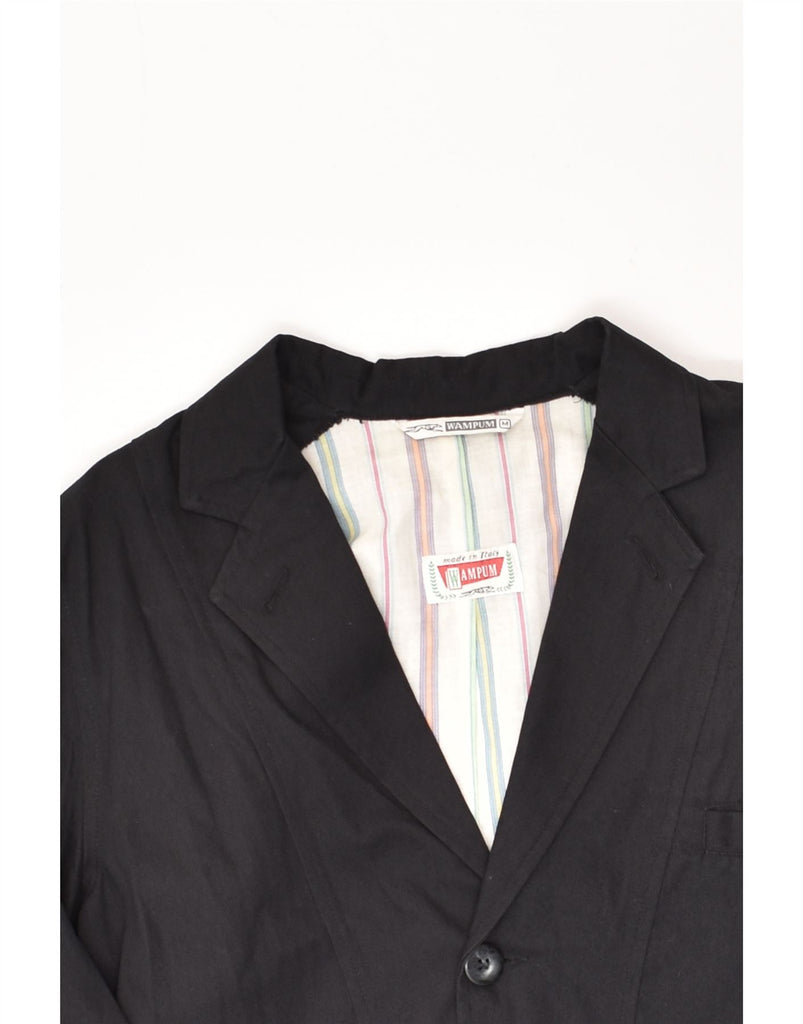 WAMPUM Boys 2 Button Blazer Jacket 11-12 Years Medium Black Cotton | Vintage Wampum | Thrift | Second-Hand Wampum | Used Clothing | Messina Hembry 