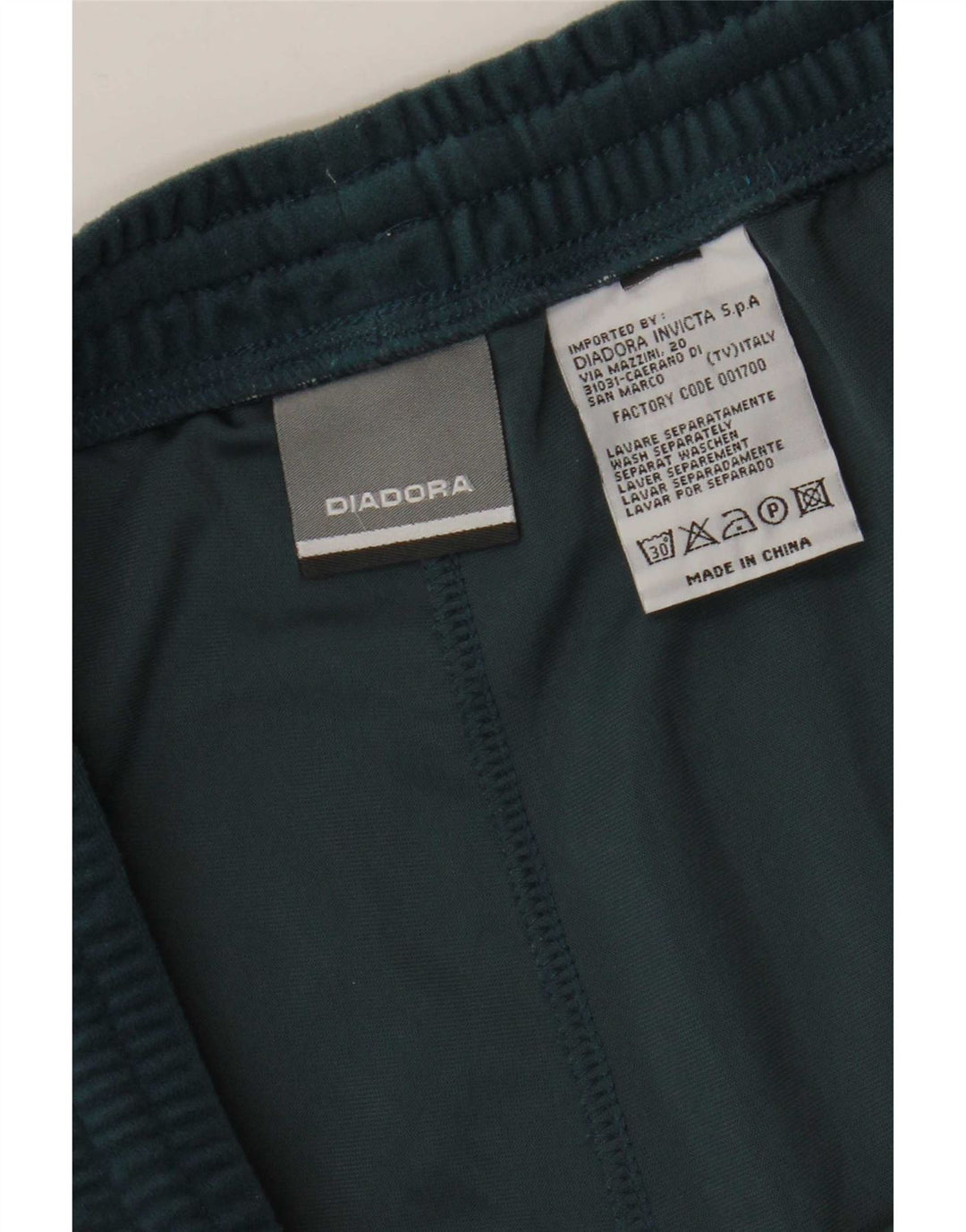 Diadora Mens Velour Tracksuit Trousers 2XL Green Polyester