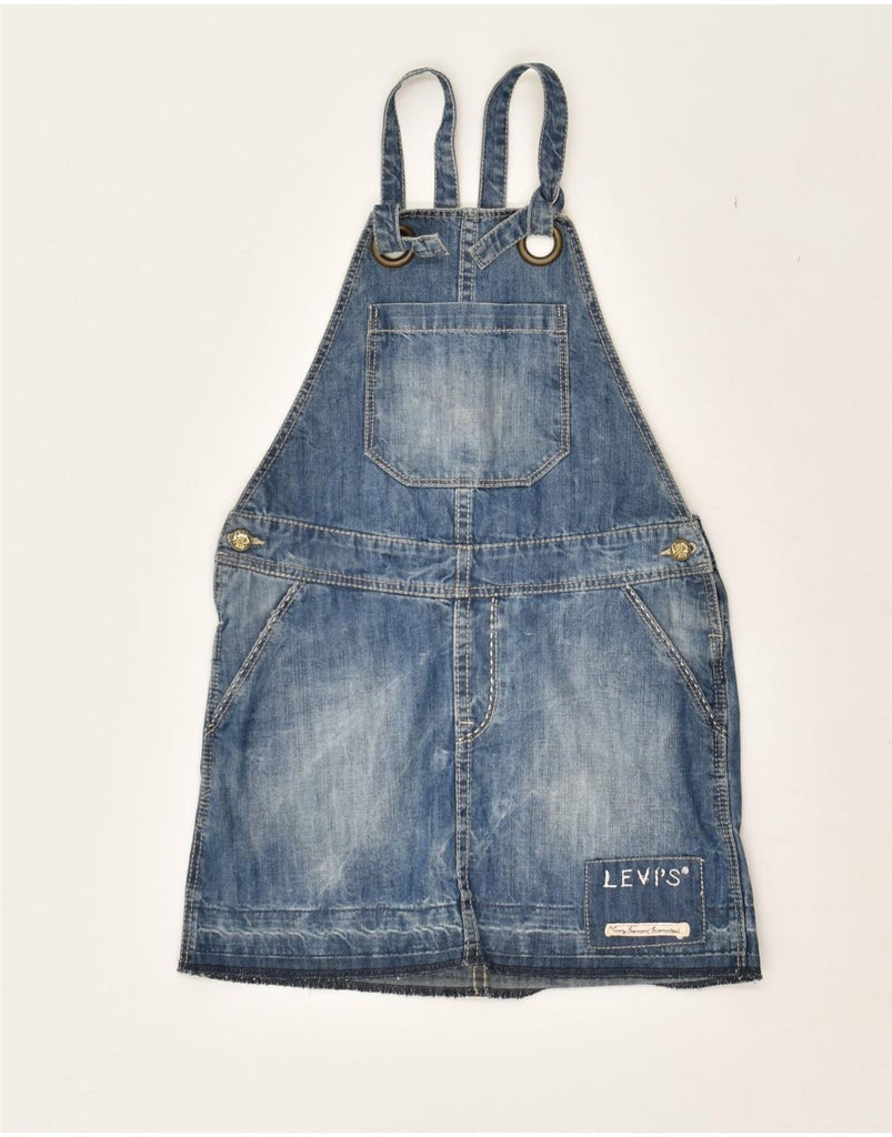 LEVI'S Girls Denim Dungaree Dress 7-8 Years Beige Cotton | Vintage Levi's | Thrift | Second-Hand Levi's | Used Clothing | Messina Hembry 