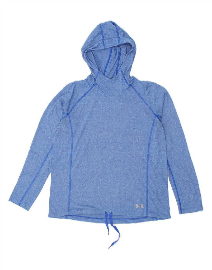 UNDER ARMOUR Womens Hoodie Jumper UK 14 Medium Blue | Vintage Under Armour | Thrift | Second-Hand Under Armour | Used Clothing | Messina Hembry 