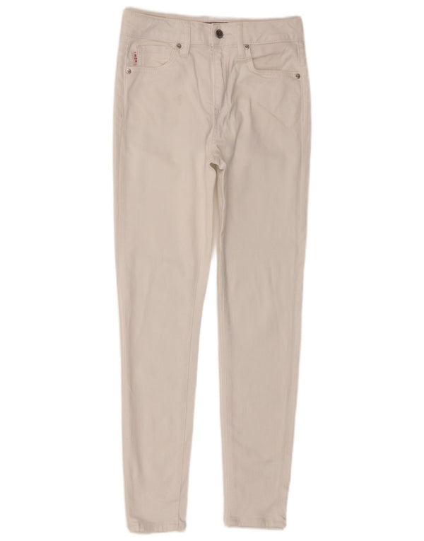 Superdry Womens Skinny Jeans W28 L30 White Cotton