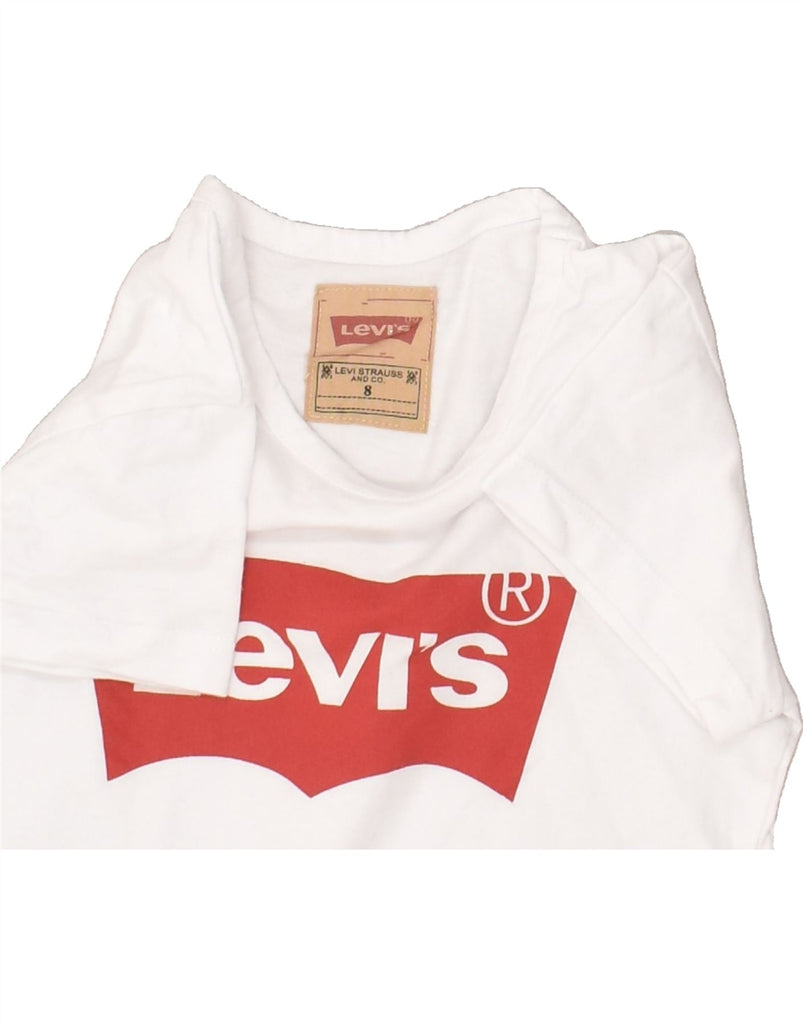 LEVI'S Boys Graphic T-Shirt Top 7-8 Years White Cotton | Vintage Levi's | Thrift | Second-Hand Levi's | Used Clothing | Messina Hembry 