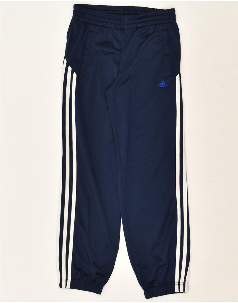 ADIDAS Boys Tracksuit Trousers Joggers 9-10 Years Navy Blue Polyester | Vintage Adidas | Thrift | Second-Hand Adidas | Used Clothing | Messina Hembry 