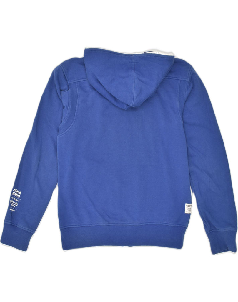 JACK & JONES Mens Zip Hoodie Sweater Small Blue Cotton | Vintage Jack & Jones | Thrift | Second-Hand Jack & Jones | Used Clothing | Messina Hembry 