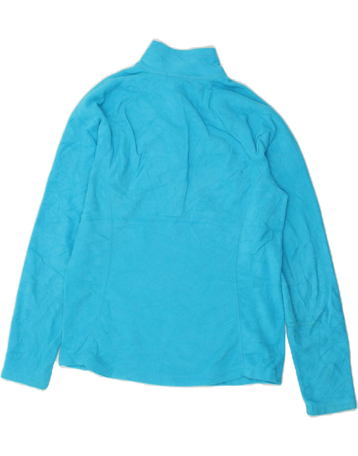 EDDIE BAUER Womens Zip Neck Fleece Jumper UK 16 Large Blue Polyester Vintage Eddie Bauer and Second-Hand Eddie Bauer from Messina Hembry 