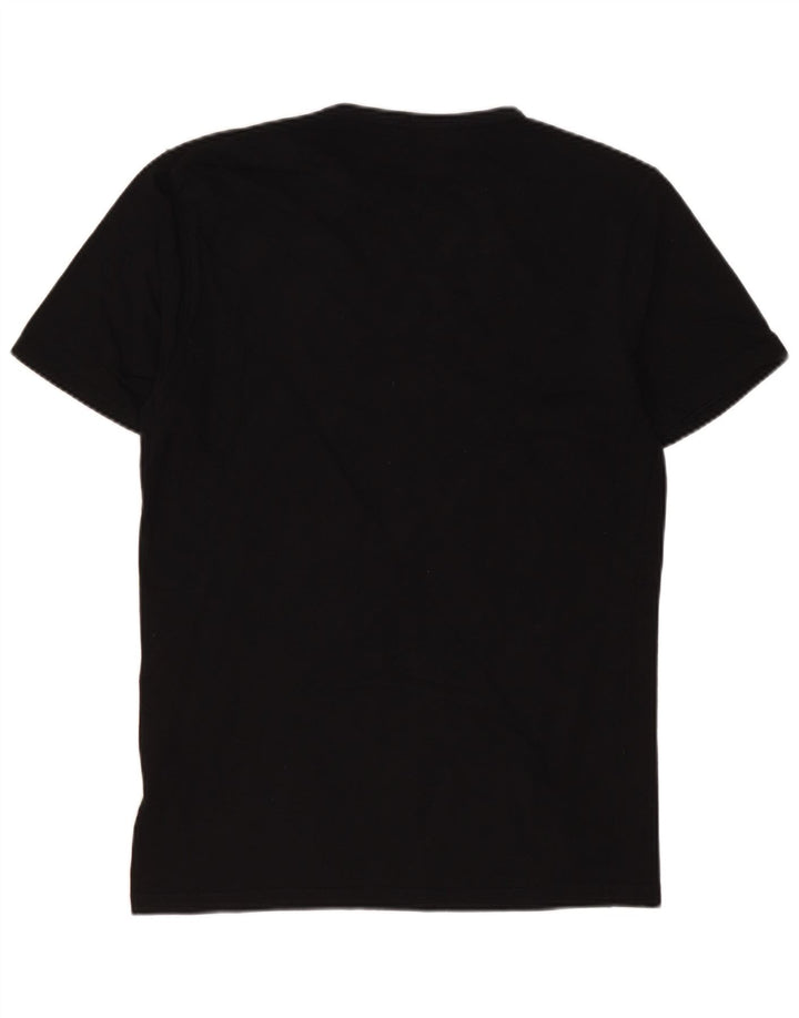 Kappa Mens T-Shirt Top Medium Black Cotton
