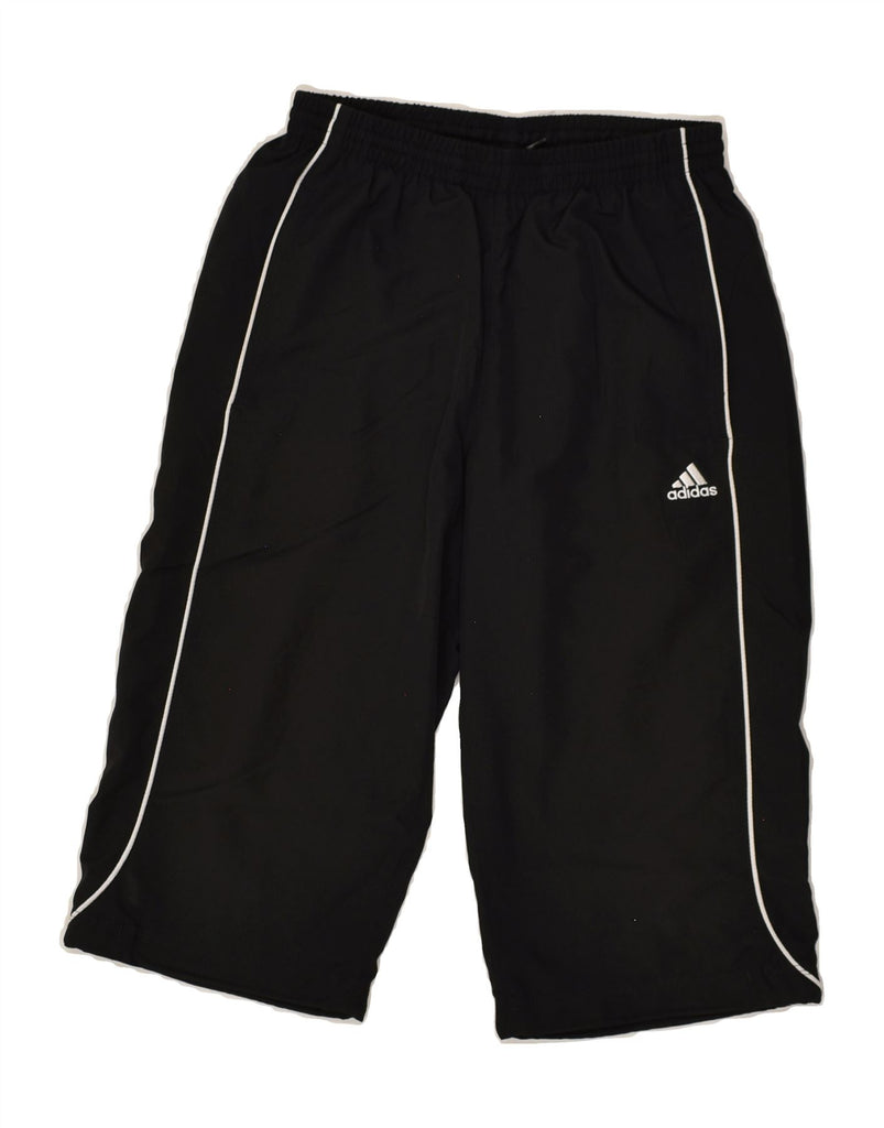 ADIDAS Boys Bermuda Sport Shorts 11-12 Years Black Polyester | Vintage Adidas | Thrift | Second-Hand Adidas | Used Clothing | Messina Hembry 