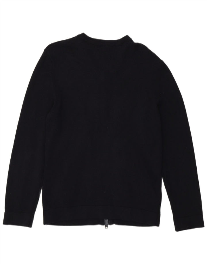 Daniele Alessandrini Womens V-Neck Jumper Sweater UK 14 Medium Navy Blue