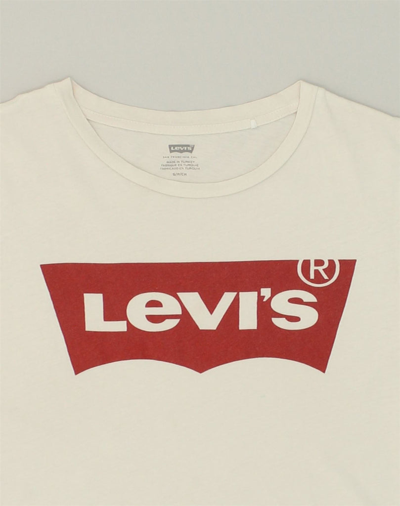 LEVI'S Mens Graphic T-Shirt Top Small White Cotton | Vintage Levi's | Thrift | Second-Hand Levi's | Used Clothing | Messina Hembry 