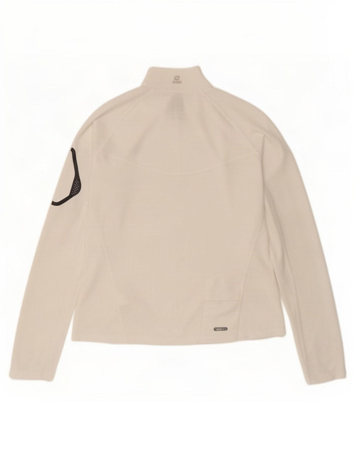 The North Face Womens Zip Neck Pullover Tracksuit Top UK 16 Large White