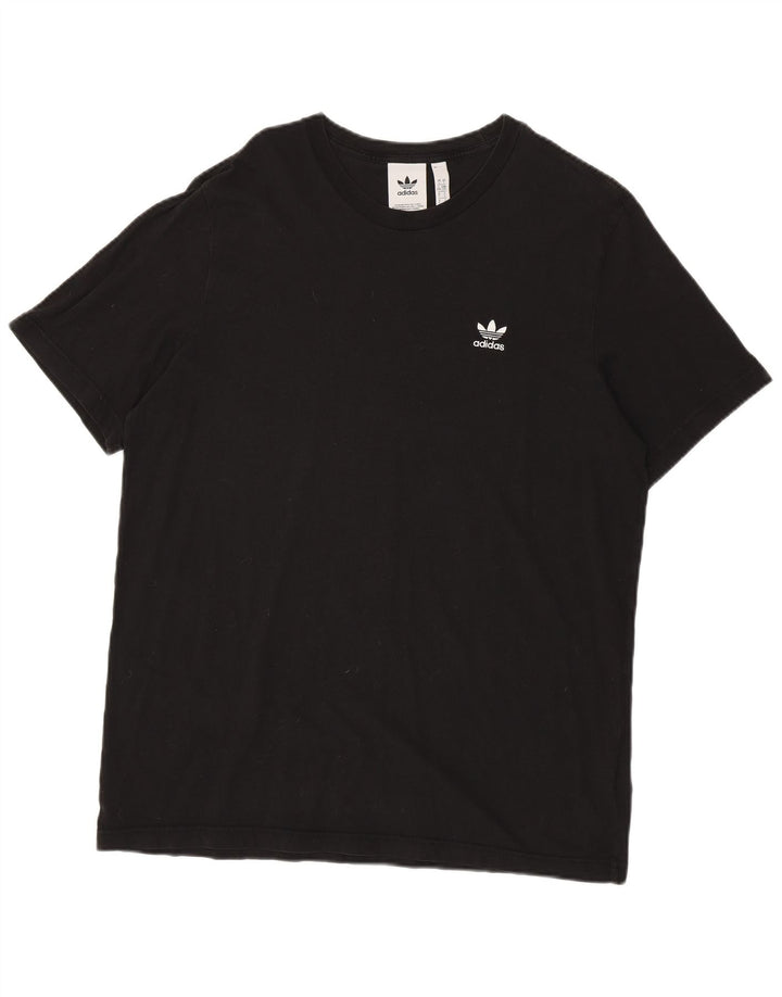ADIDAS Mens T-Shirt Top Large Black Cotton
