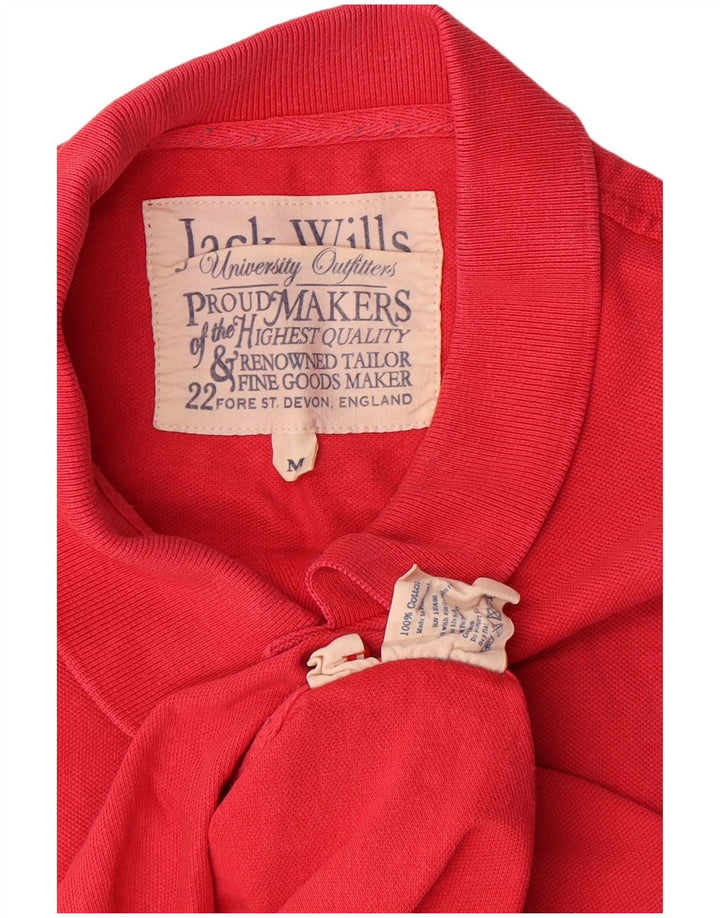 Jack Wills Mens Polo Shirt Medium Red Cotton