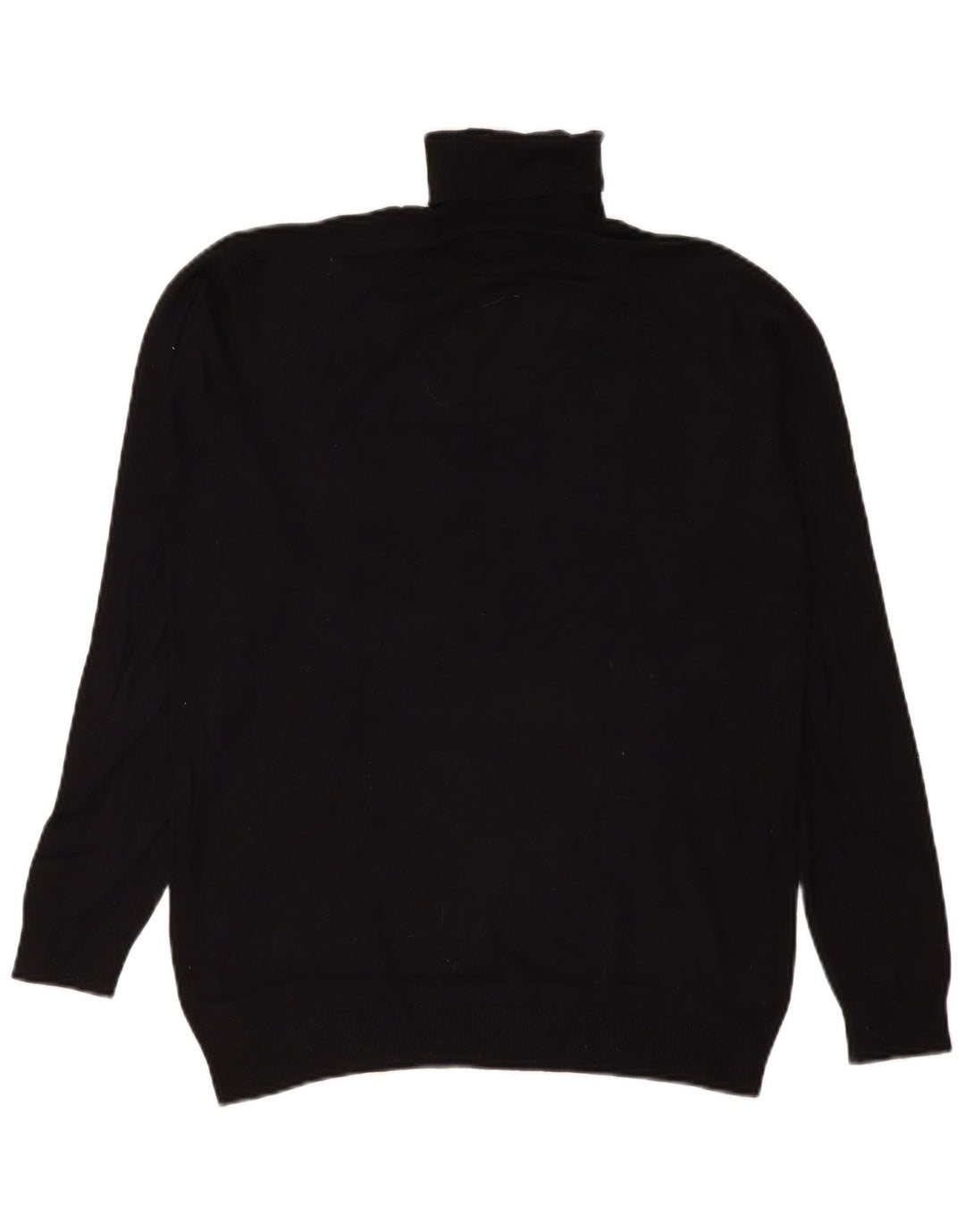 Zara Mens Roll Neck Jumper Sweater Medium Black Viscose