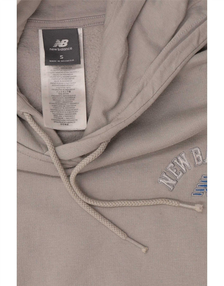 New Balance Mens Hoodie Jumper Small Grey Cotton