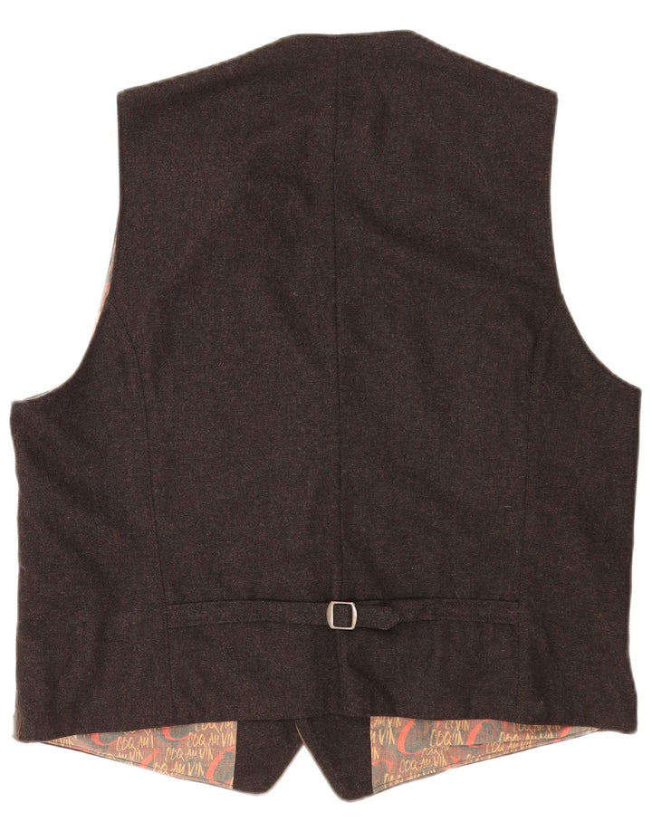 Vintage Mens Waistcoat Large Grey