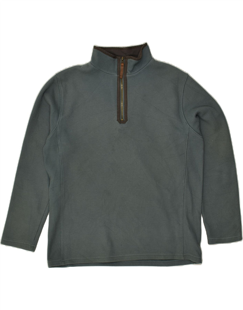 MOUNTAIN WAREHOUSE Mens Zip Neck Sweatshirt Jumper Large Grey Cotton | Vintage Mountain Warehouse | Thrift | Second-Hand Mountain Warehouse | Used Clothing | Messina Hembry 