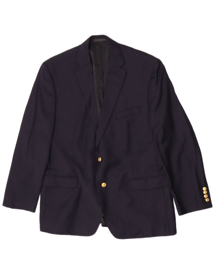 Ralph Lauren Mens 2 Button Blazer Jacket UK 44 2XL Navy Blue Wool