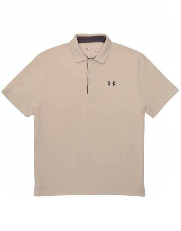 Under Armour Mens Polo Shirt Large White Polyester Sports