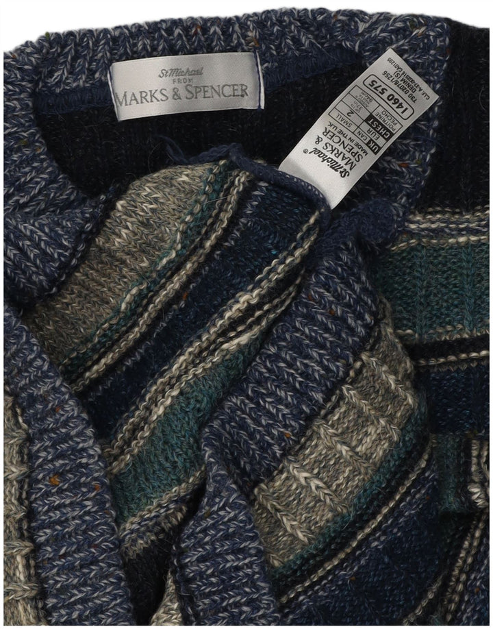 Marks & Spencer Mens St. Michael Crew Neck Jumper Sweater Small Blue