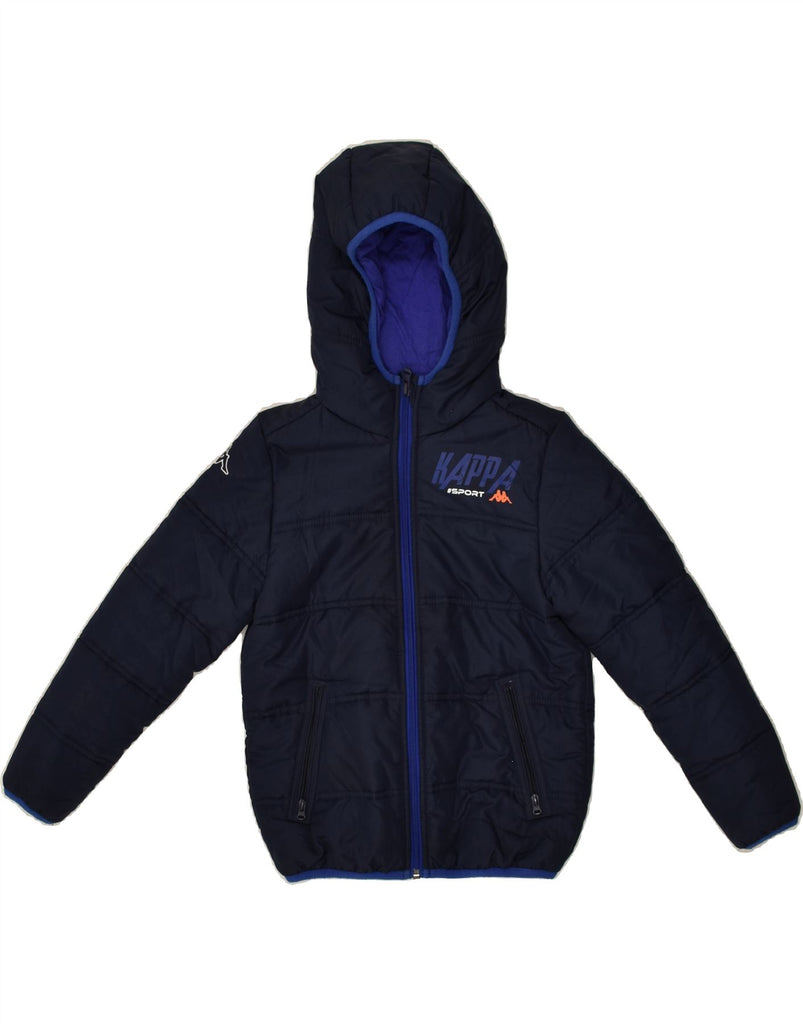 KAPPA Boys Hooded Padded Jacket 5-6 Years Navy Blue Polyester | Vintage Kappa | Thrift | Second-Hand Kappa | Used Clothing | Messina Hembry 