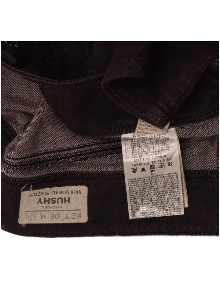 Diesel Womens Husky Slim Jeans W30 L30 Black Cotton