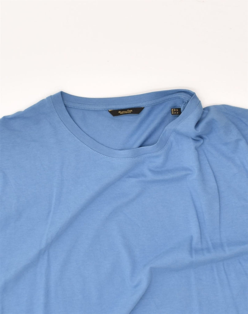 MASSIMO DUTTI Mens T-Shirt Top XL Blue Cotton | Vintage Massimo Dutti | Thrift | Second-Hand Massimo Dutti | Used Clothing | Messina Hembry 