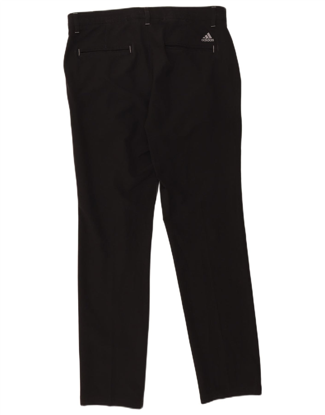 Adidas Mens Straight Chino Trousers W32 L32 Black Polyester