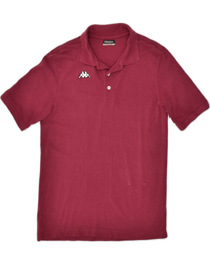 KAPPA Mens Polo Shirt Large Maroon Cotton | Vintage Kappa | Thrift | Second-Hand Kappa | Used Clothing | Messina Hembry 