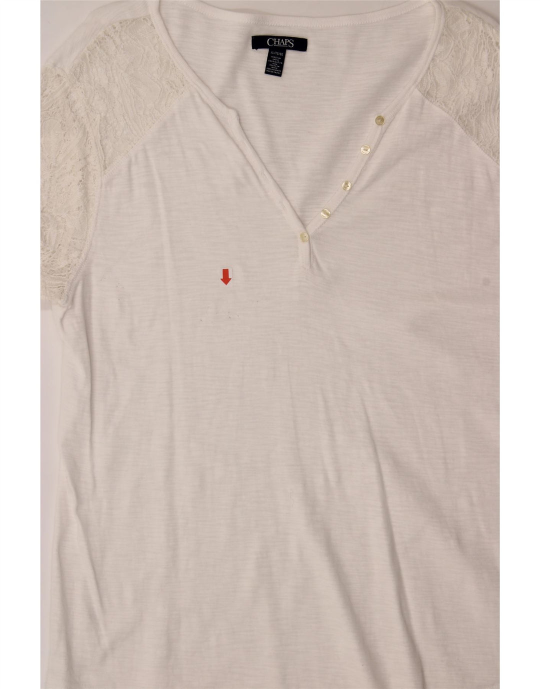 CHAPS Womens T-Shirt Top UK 18 XL White Cotton Vintage Chaps and Second-Hand Chaps from Messina Hembry 