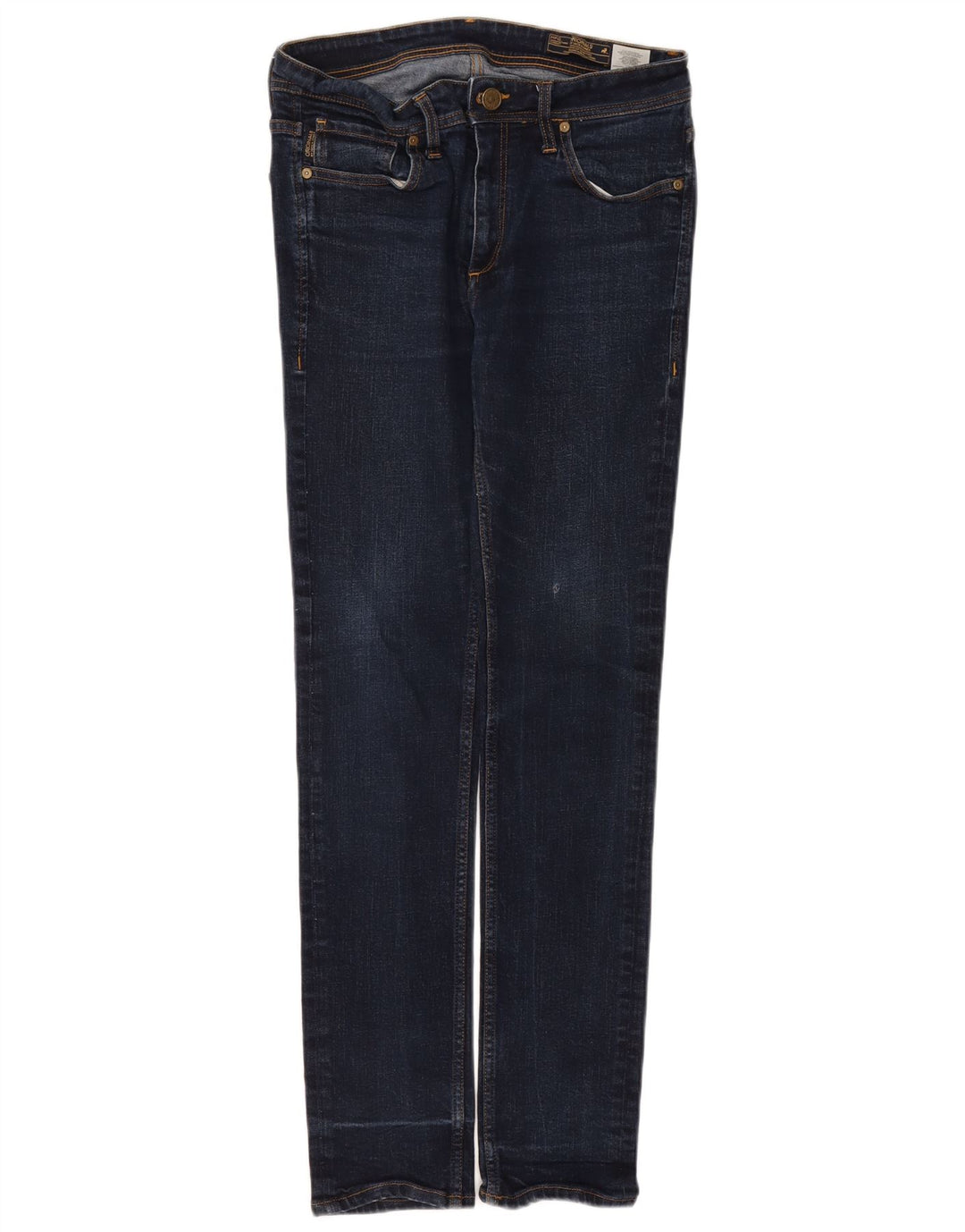 Jack & Jones Mens Slim Jeans W34 L32 Navy Blue Cotton