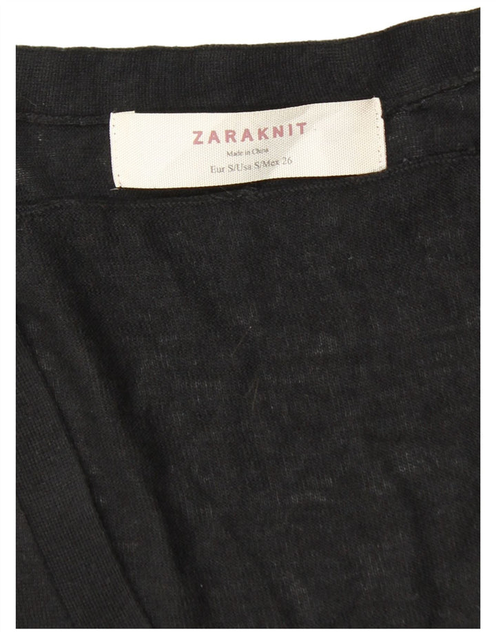 Zara Womens Long Sleeve Basic Dress UK 10 Small Black