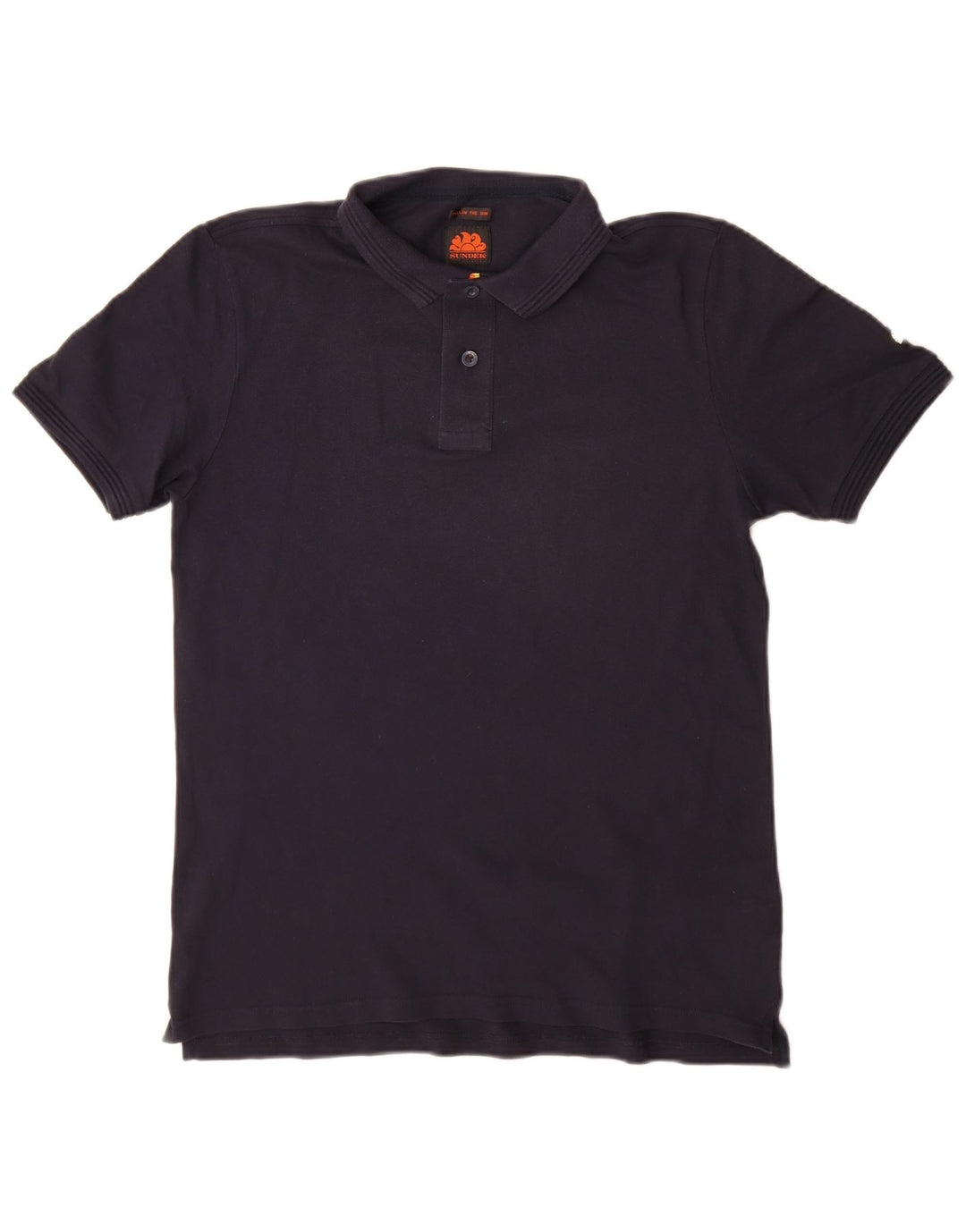 Sundek Mens Polo Shirt Medium Navy Blue Cotton