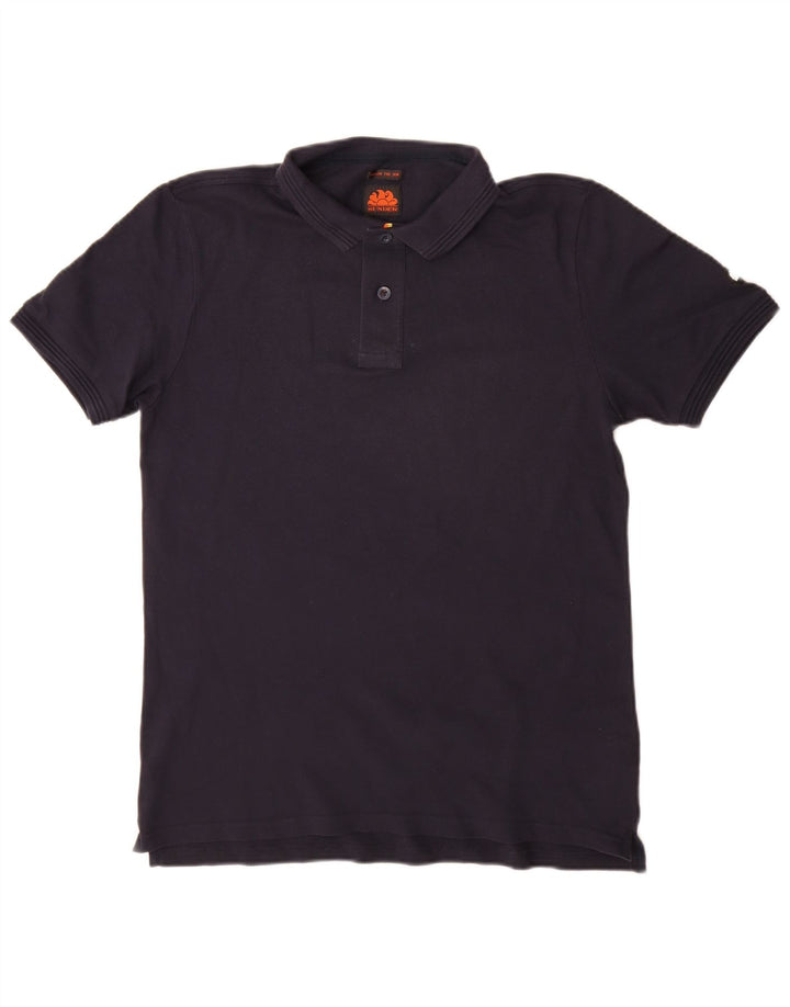 Sundek Mens Polo Shirt Medium Navy Blue Cotton
