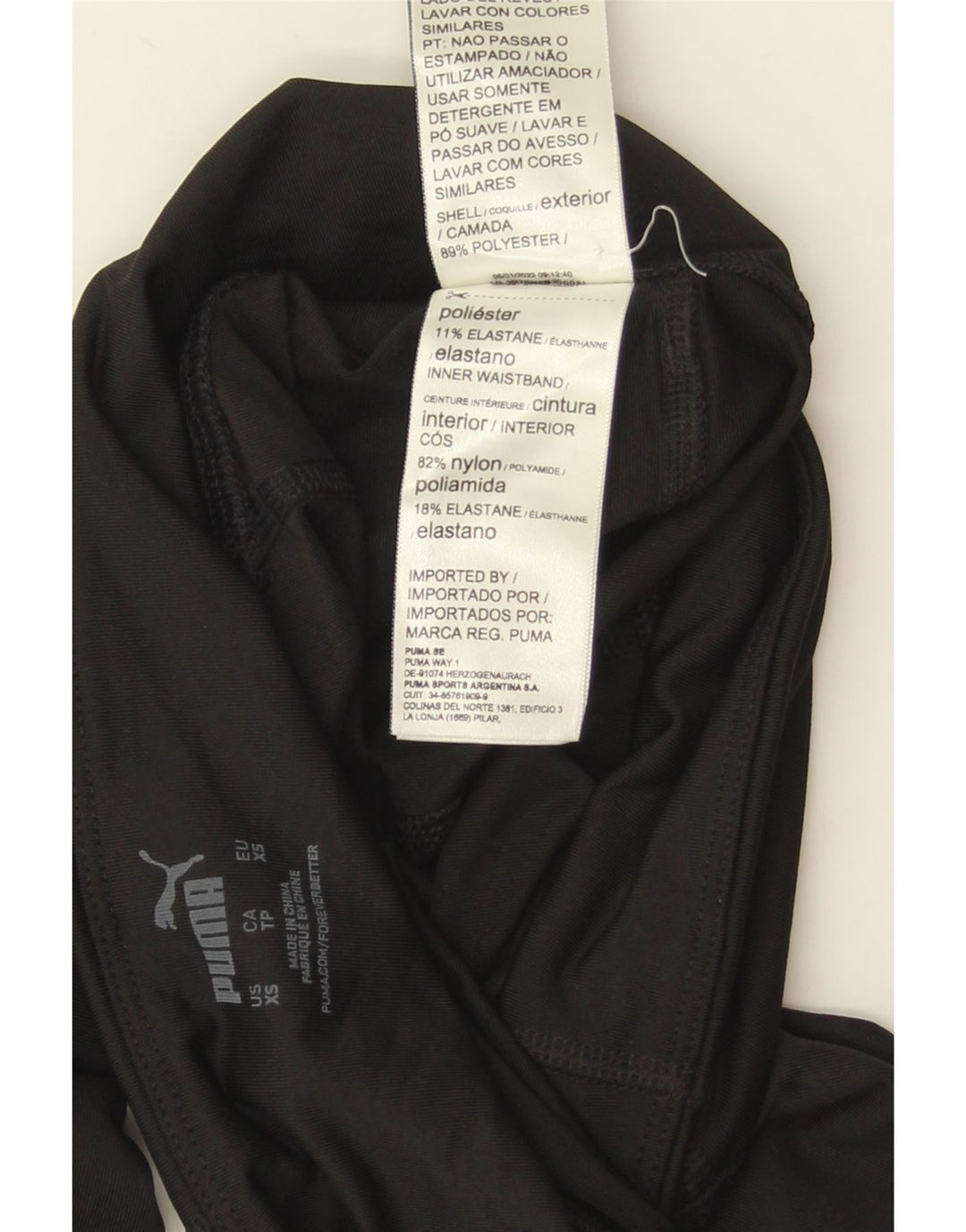Puma Womens Leggings UK 4 XS  Black Polyester
