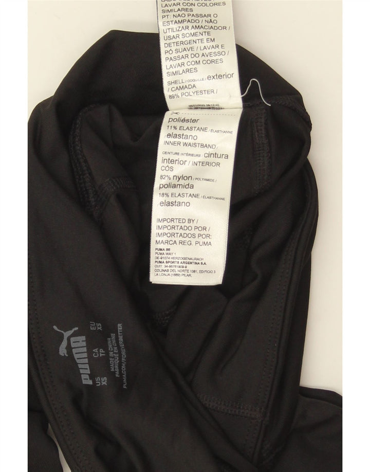 Puma Womens Leggings UK 4 XS  Black Polyester
