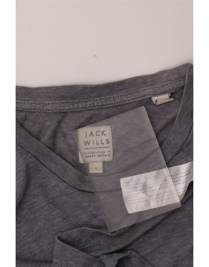 Jack Wills Mens T-Shirt Top Small Blue Flecked Cotton