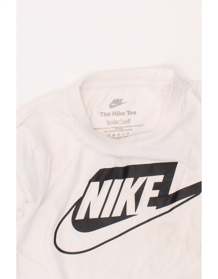 Nike Boys Graphic Top Long Sleeve 4-5 Years Small White