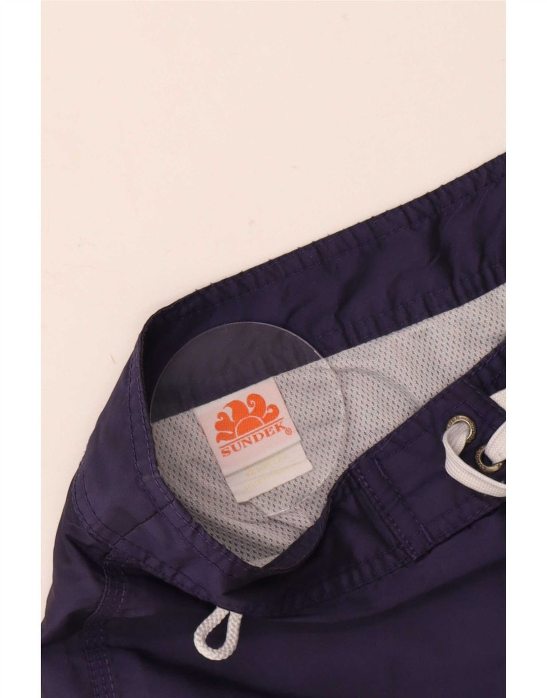 Sundek Mens Swimming Shorts Medium Navy Blue Polyester