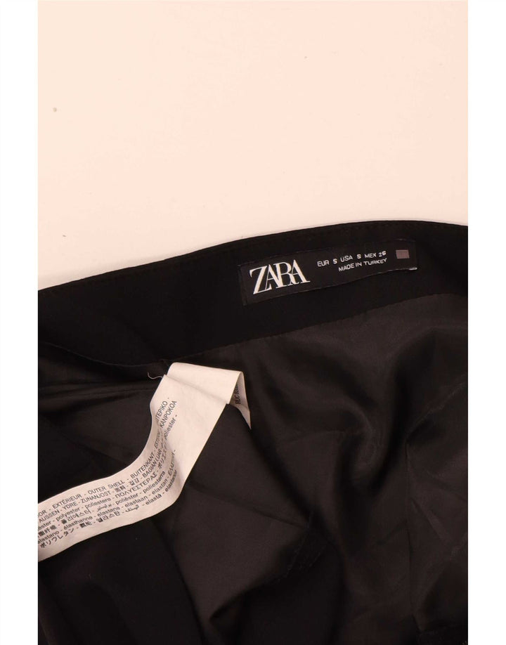 Zara Womens Mini Skirt Small W26 Black Cotton
