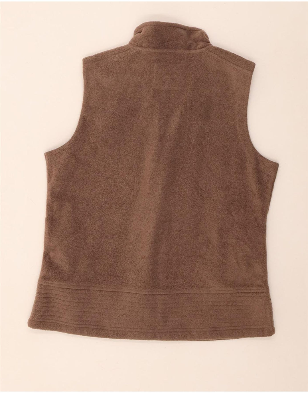 M&Co Womens Fleece Gilet UK 16 Large Brown Polyester