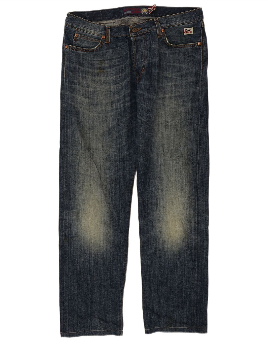 Roy Rogers Mens Straight Jeans W35 L30 Navy Blue Cotton