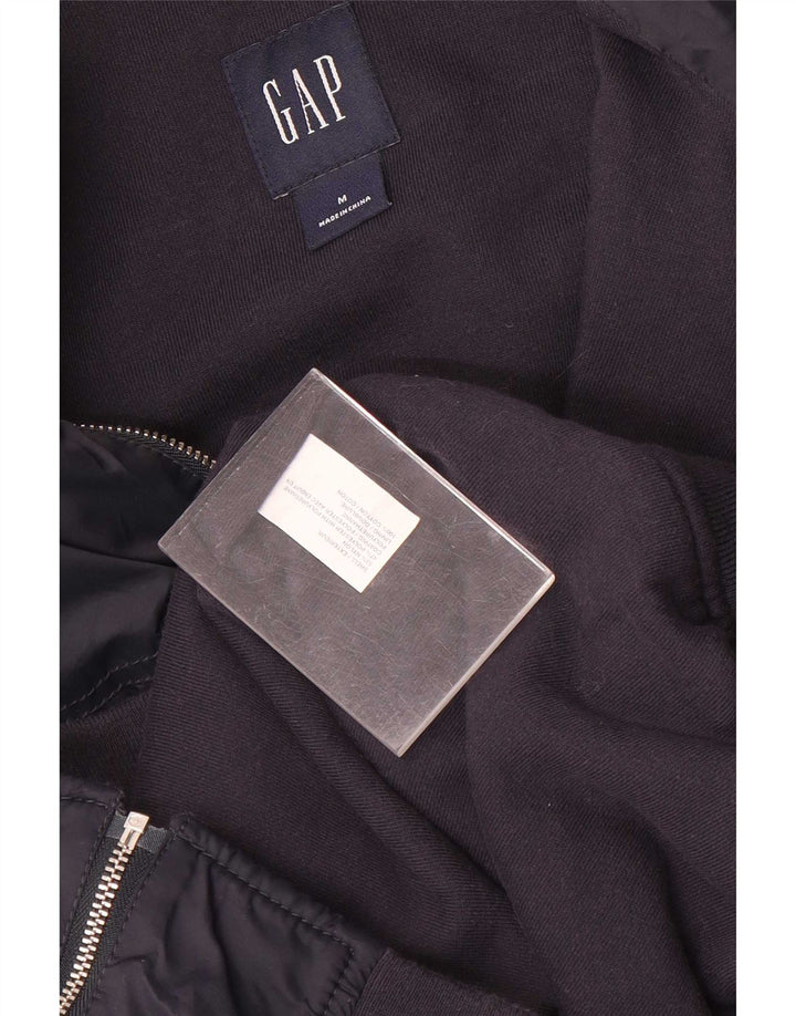 Gap Mens Bomber Jacket UK 38 Medium Navy Blue Nylon