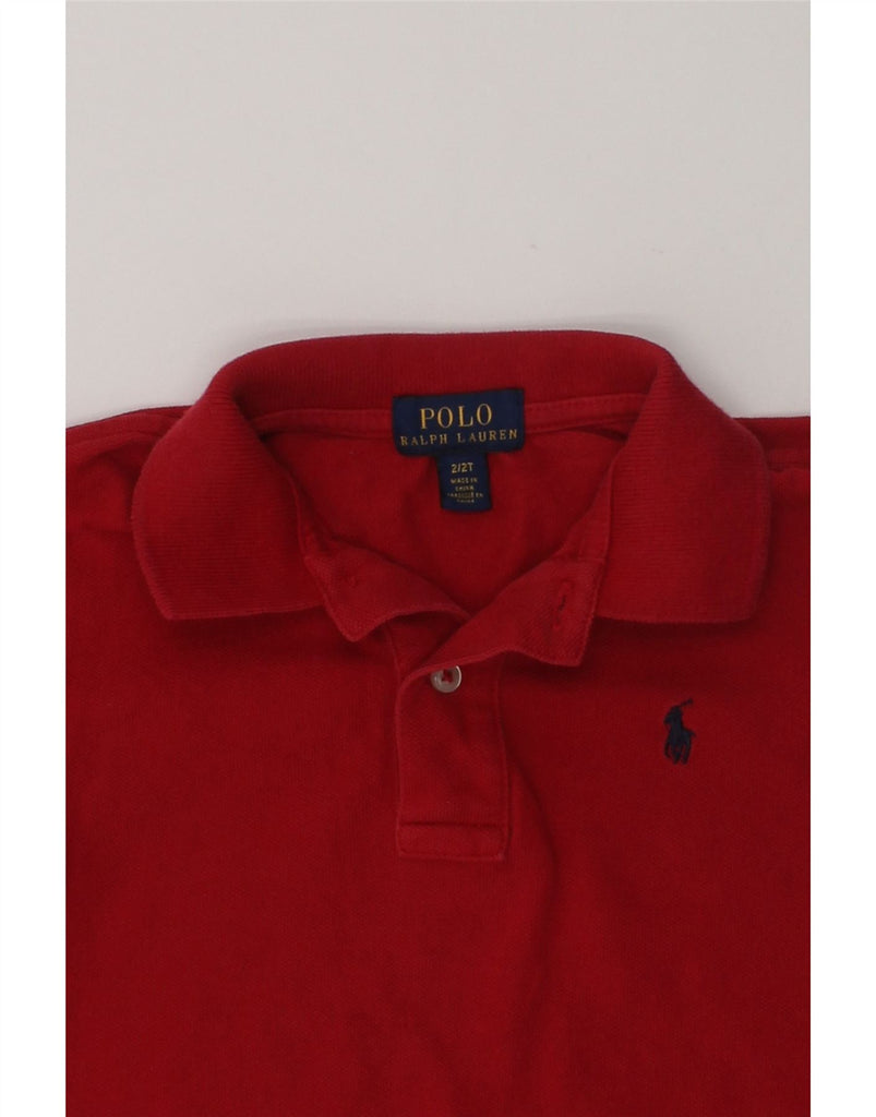 POLO RALPH LAUREN Baby Boys Polo Shirt 18-24 Months Red Cotton | Vintage Polo Ralph Lauren | Thrift | Second-Hand Polo Ralph Lauren | Used Clothing | Messina Hembry 