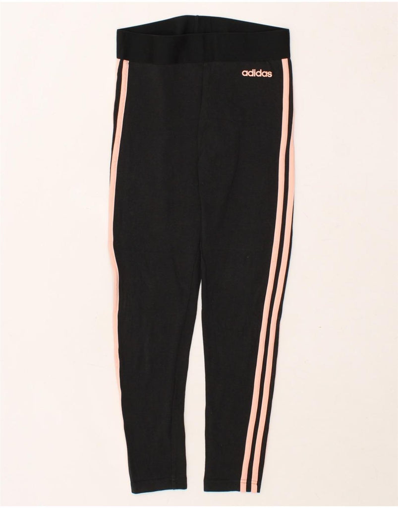 ADIDAS Womens Leggings UK 8/10 Small  Black Cotton Vintage Adidas and Second-Hand Adidas from Messina Hembry 
